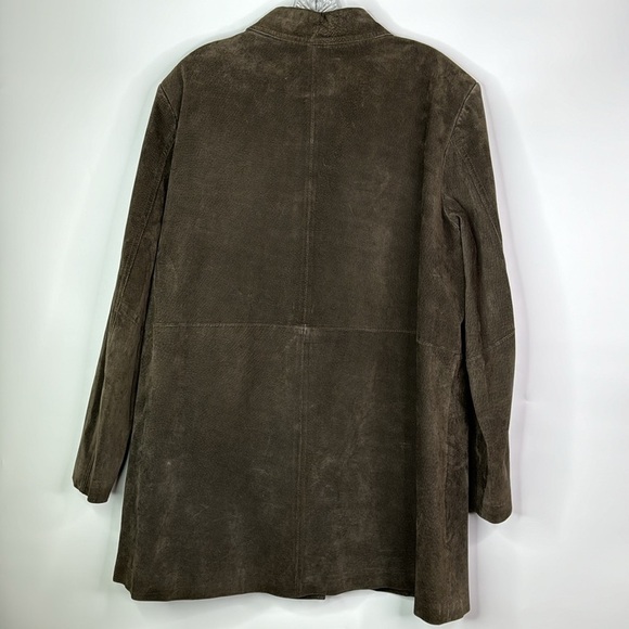 Vintage Cherokee Brown Leather Button Front Jacket Size 18W 90s - Picture 4 of 10